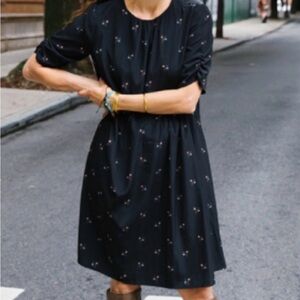 Hatch Black Woodland Floral The Emma Dress Maternity Friendly Size 0 NWT $268